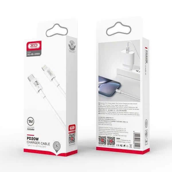 Cáp Type C to Lightning XO Q189A 1m