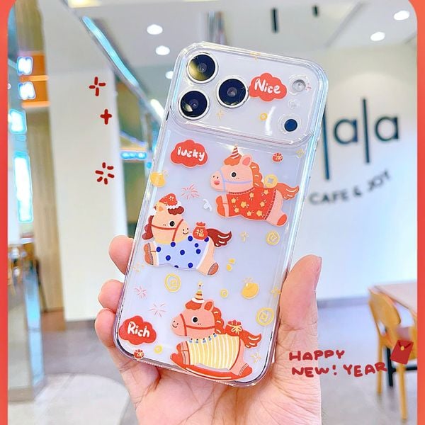 ** Ốp IP 17 Pro Max dẻo trong ba ngựa lucky nice rich