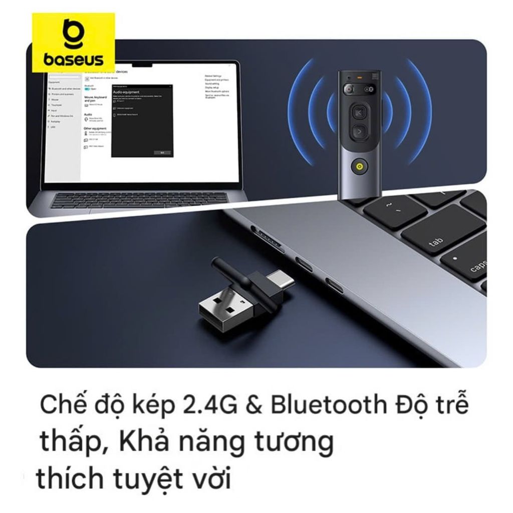 ** Bút trình chiếu Baseus AI Voice pin sạc