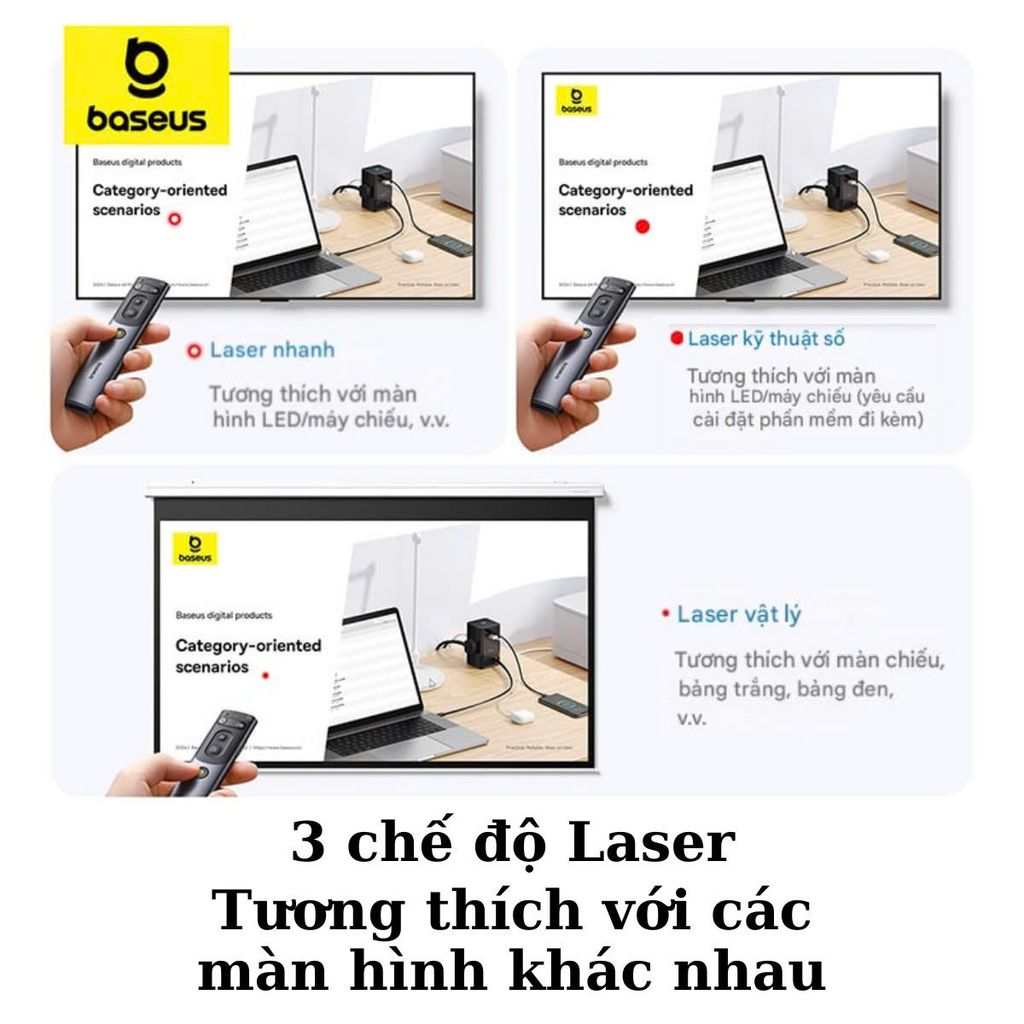 ** Bút trình chiếu Baseus AI Voice pin sạc