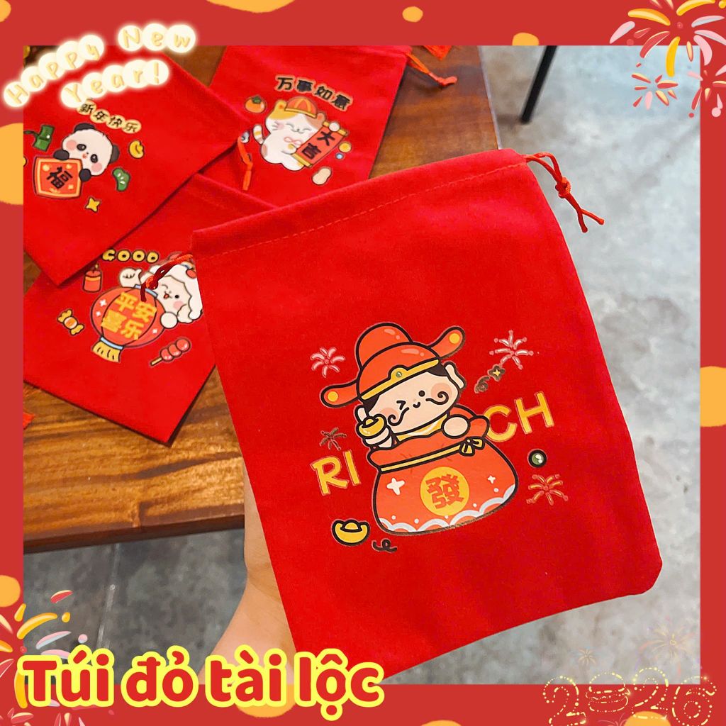 ** Túi nhung Tết