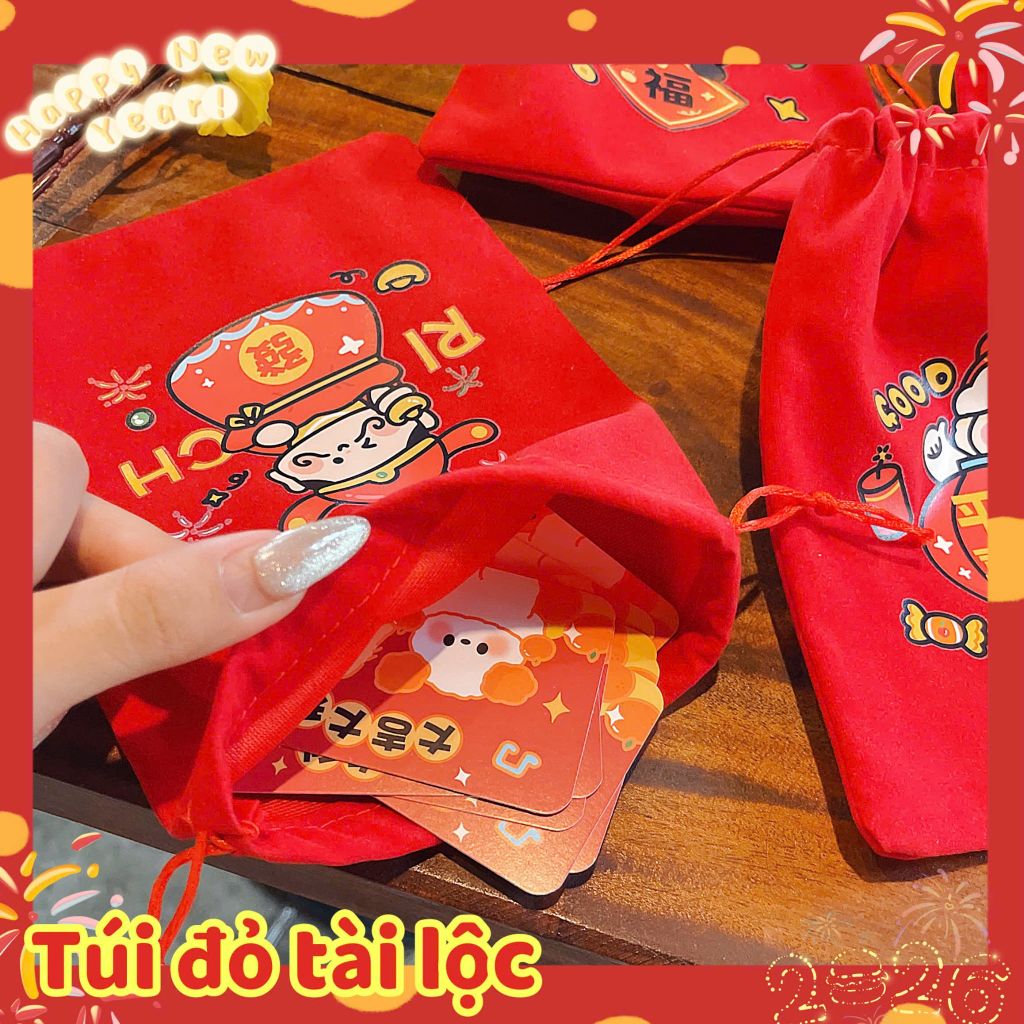 ** Túi nhung Tết