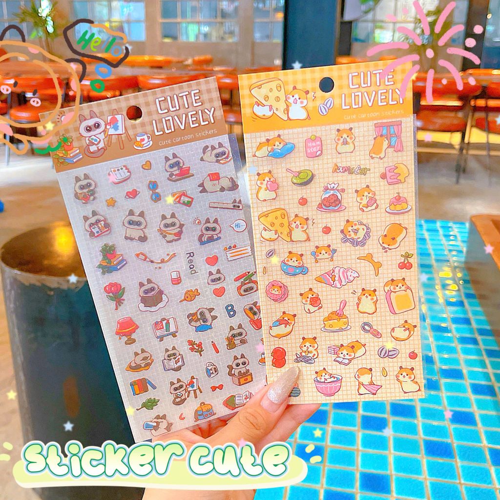 ** Sticker kim tuyến thú lovely