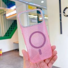 ** Ốp IP 17 Pro Max nhũ kim tuyến camera đính đá magsafe