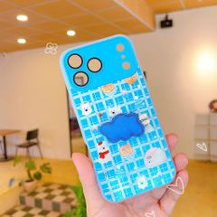 ** Ốp IP 17 Pro Max 2 lớp đính charm bông bảo vệ camera