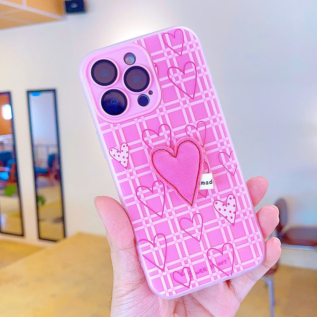 ** Ốp IP 12 Pro Max 2 lớp đính charm bông bảo vệ camera