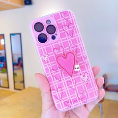 ** Ốp IP 16 Pro Max 2 lớp đính charm bông bảo vệ camera