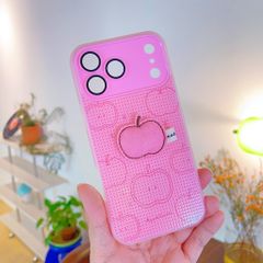 ** Ốp IP 17 Pro Max 2 lớp đính charm bông bảo vệ camera