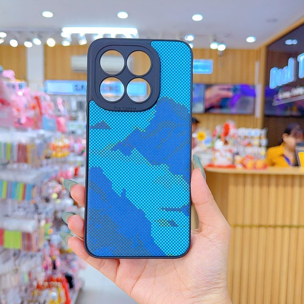 ** Ốp Xiaomi 15T dẻo lưng giả da họa tiết Pixel