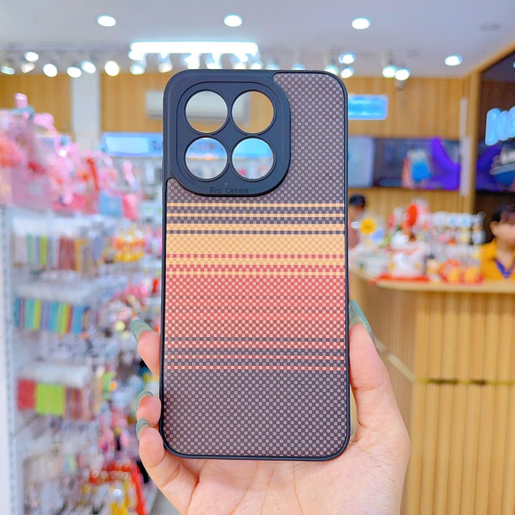 ** Ốp Xiaomi 15T dẻo lưng giả da họa tiết Pixel