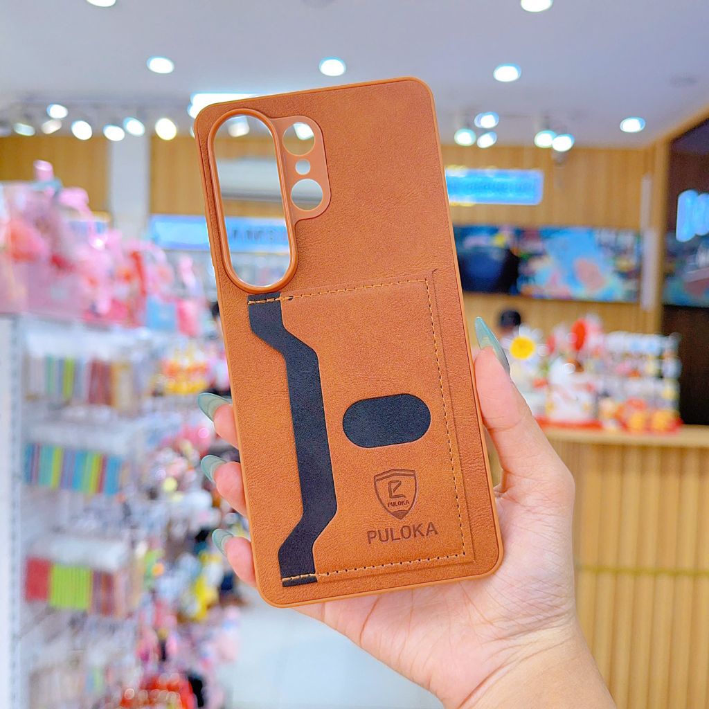 ** Ốp SS S26 Ultra Puloka da ngựa kèm ví card