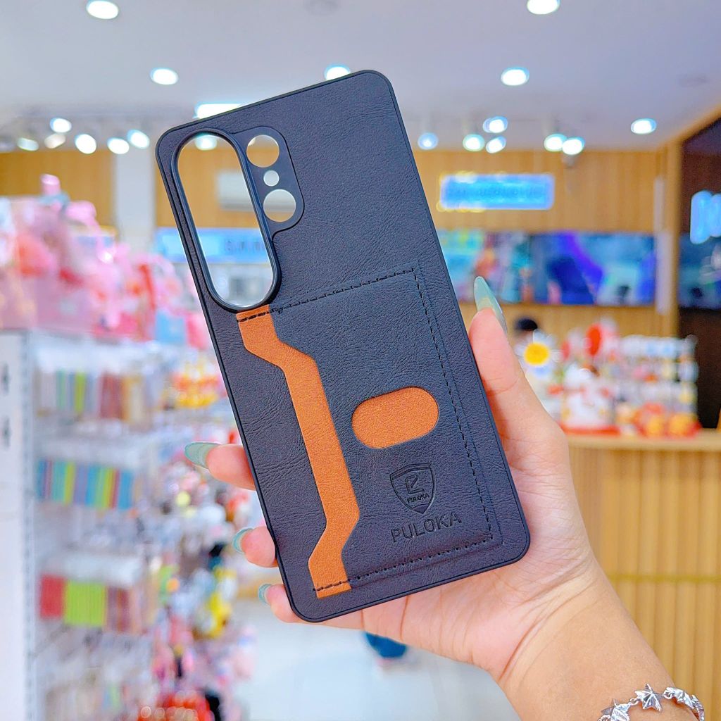 ** Ốp SS S26 Ultra Puloka da ngựa kèm ví card