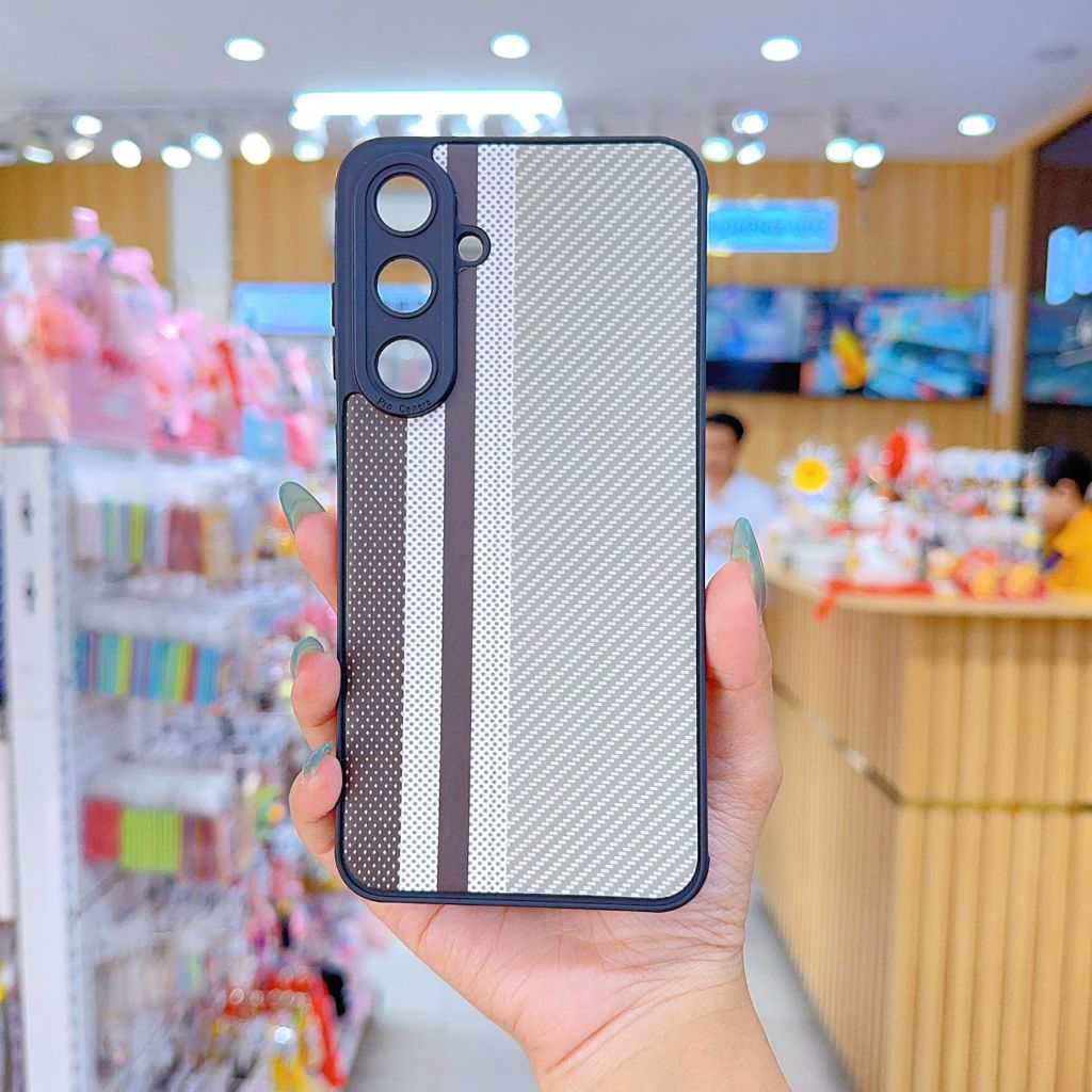 ** Ốp SS S24 Fe dẻo lưng giả da họa tiết Pixel
