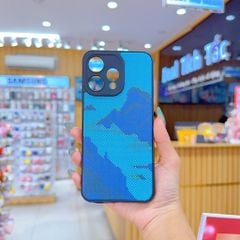 ** Ốp Reno 15 dẻo lưng giả da họa tiết Pixel