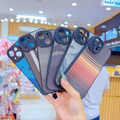 ** Ốp IP 13 6.1 dẻo lưng giả da họa tiết Pixel