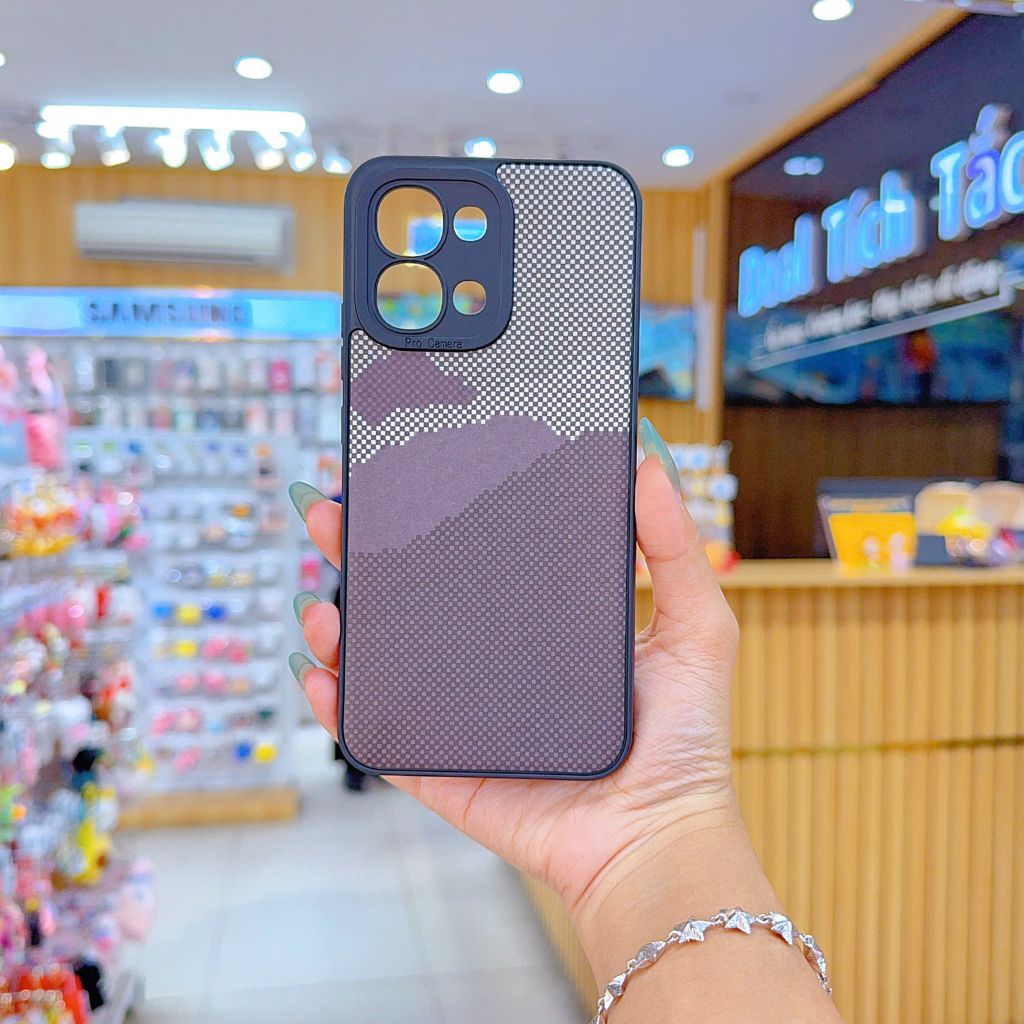 ** Ốp Oppo A6 Pro 5G dẻo lưng giả da họa tiết Pixel