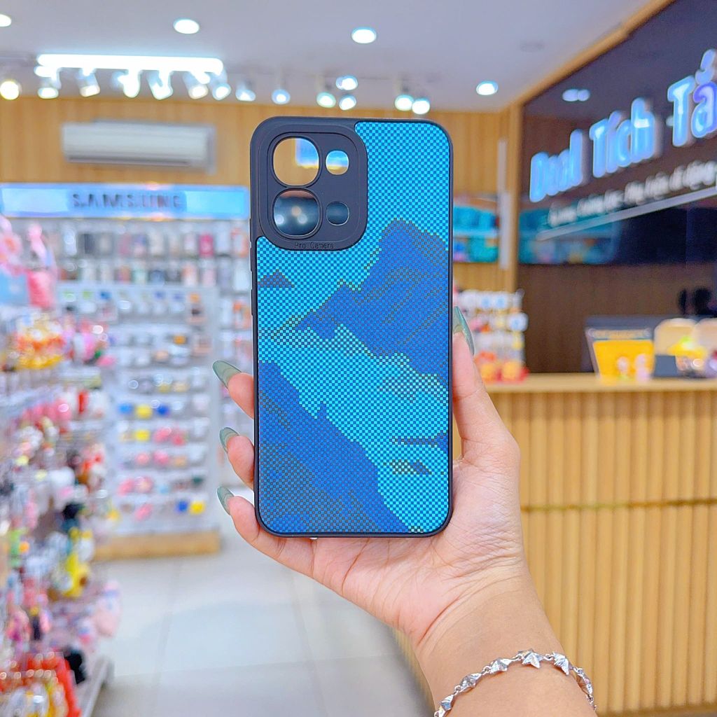 ** Ốp Oppo A6 Pro 5G dẻo lưng giả da họa tiết Pixel