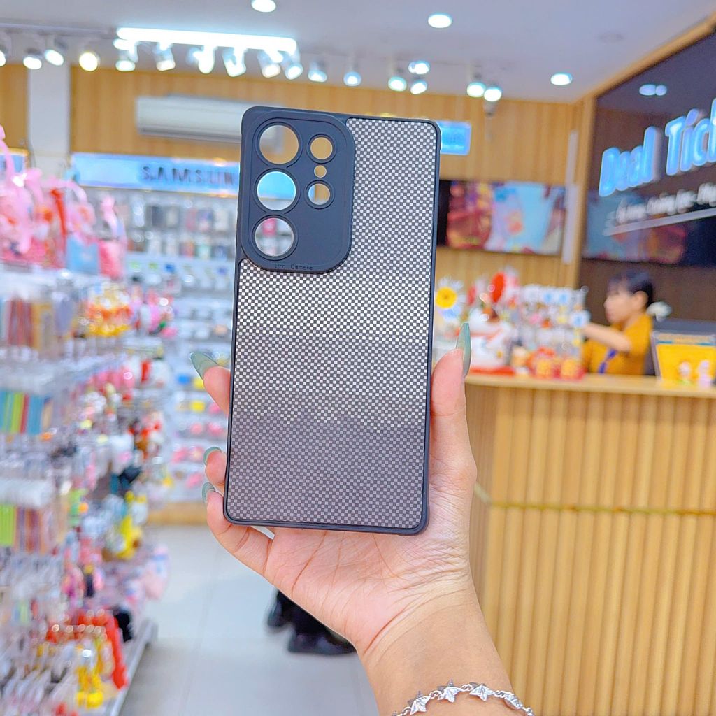 ** Ốp SS S26 Ultra dẻo lưng giả da họa tiết Pixel