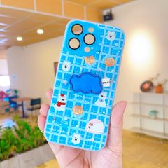 ** Ốp IP 15 Pro Max 2 lớp đính charm bông bảo vệ camera