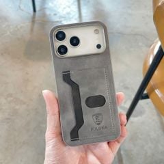 ** Ốp IP 17 Pro Max Puloka da ngựa kèm ví card