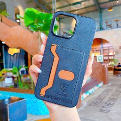 ** Ốp IP 13 Pro Puloka da ngựa kèm ví card
