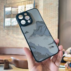 ** Ốp IP 15 Pro Max dẻo lưng giả da họa tiết Pixel
