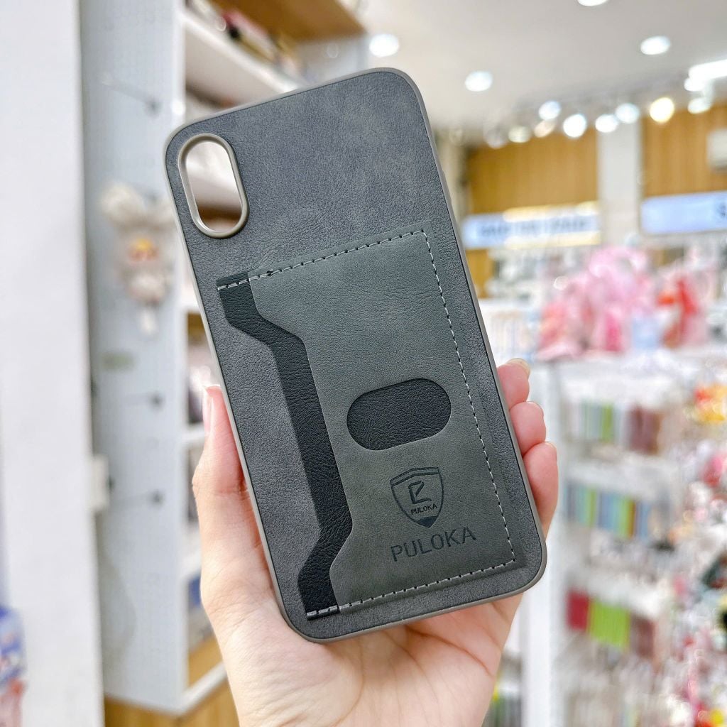 ** Ốp IP X Puloka da ngựa kèm ví card