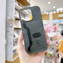 ** Ốp IP 13 Pro Puloka da ngựa kèm ví card