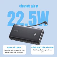 ** PDP Anker Zolo A110E 20.000mAh 22.5W kèm cáp