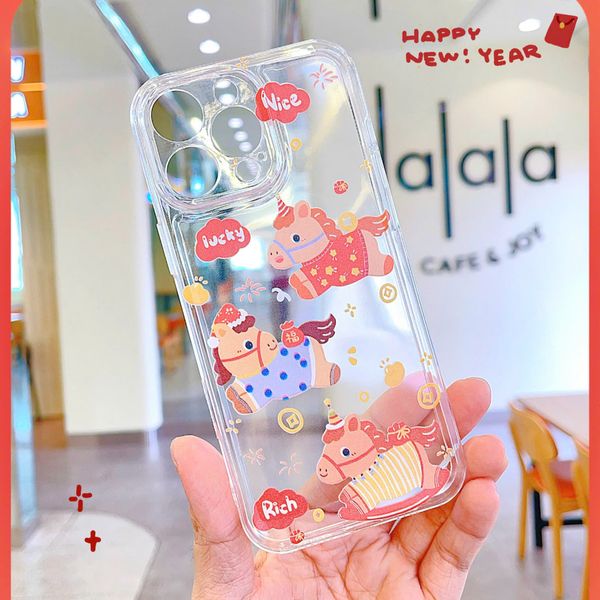 ** Ốp IP 16 Pro dẻo trong ba ngựa lucky nice rich