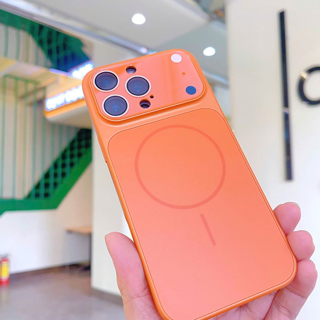 ** Ốp IP 14 Pro Max Likgus Yuan độ 17 lưng nhám magsafe viền dẻo