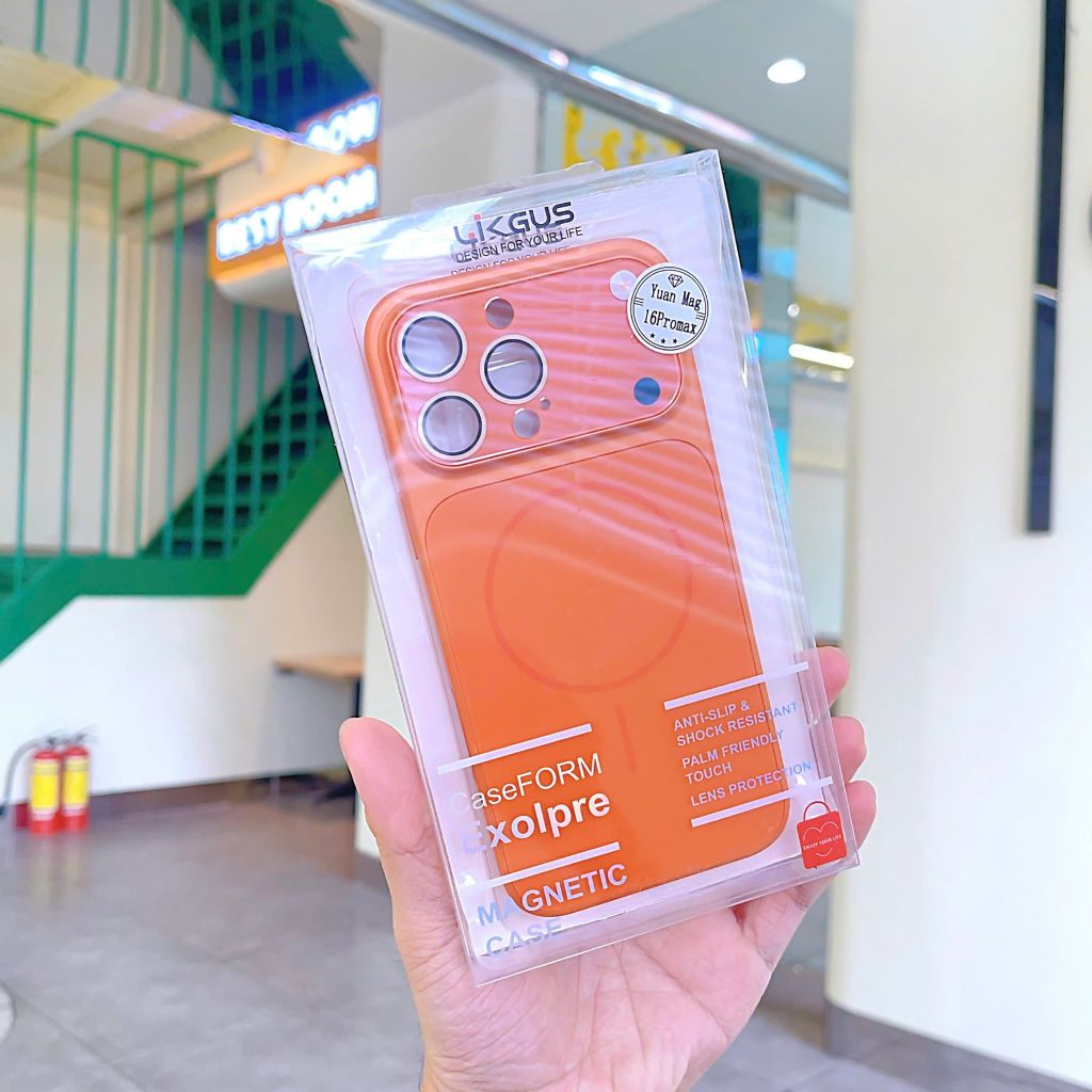 ** Ốp IP 14 Pro Max Likgus Yuan độ 17 lưng nhám magsafe viền dẻo