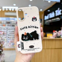 ** Ốp IP 17 vân sần đính charm thêu