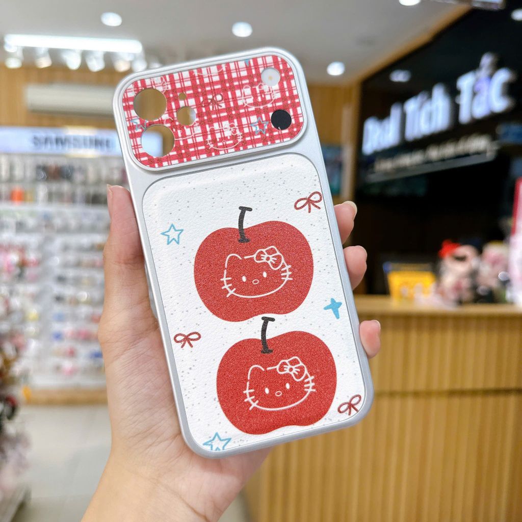 ** Ốp IP 12 6.1 vân da viền dẻo xi bạc camera in hình