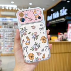 ** Ốp IP 11 6.1 vân da viền dẻo xi bạc camera in hình