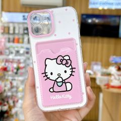 ** Ốp IP 12 6.1 dẻo trong kèm ví card in hình