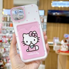 ** Ốp IP 13 6.1 dẻo trong kèm ví card in hình