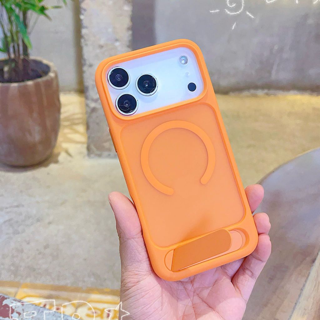 ** Ốp IP 17 Pro Max Likgus Beta lưng nhám giá đỡ magsafe