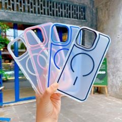 ** Ốp IP 14 Pro Max Likgus nhám Magsafe viền lưng và camera màu