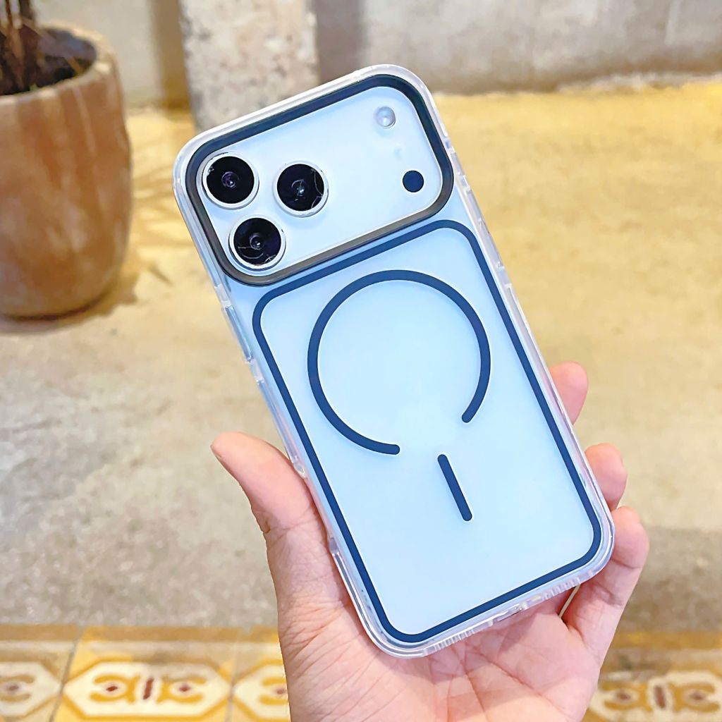 ** Ốp IP 17 Pro Max Likgus nhám Magsafe viền lưng và camera màu