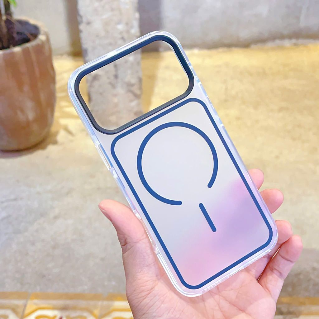 ** Ốp IP 17 Pro Max Likgus nhám Magsafe viền lưng và camera màu
