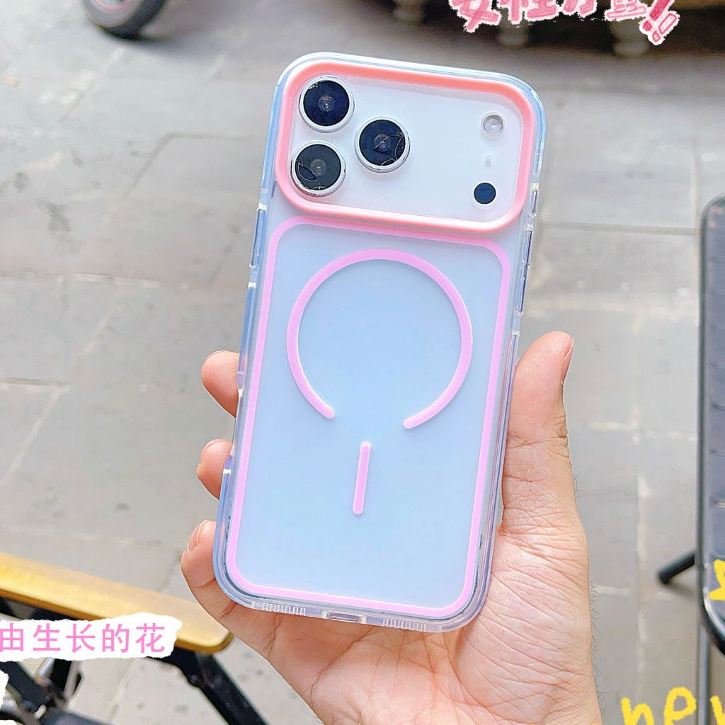 ** Ốp IP 17 Pro Max Likgus nhám Magsafe viền lưng và camera màu