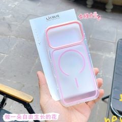 ** Ốp IP 17 Pro Max Likgus nhám Magsafe viền lưng và camera màu