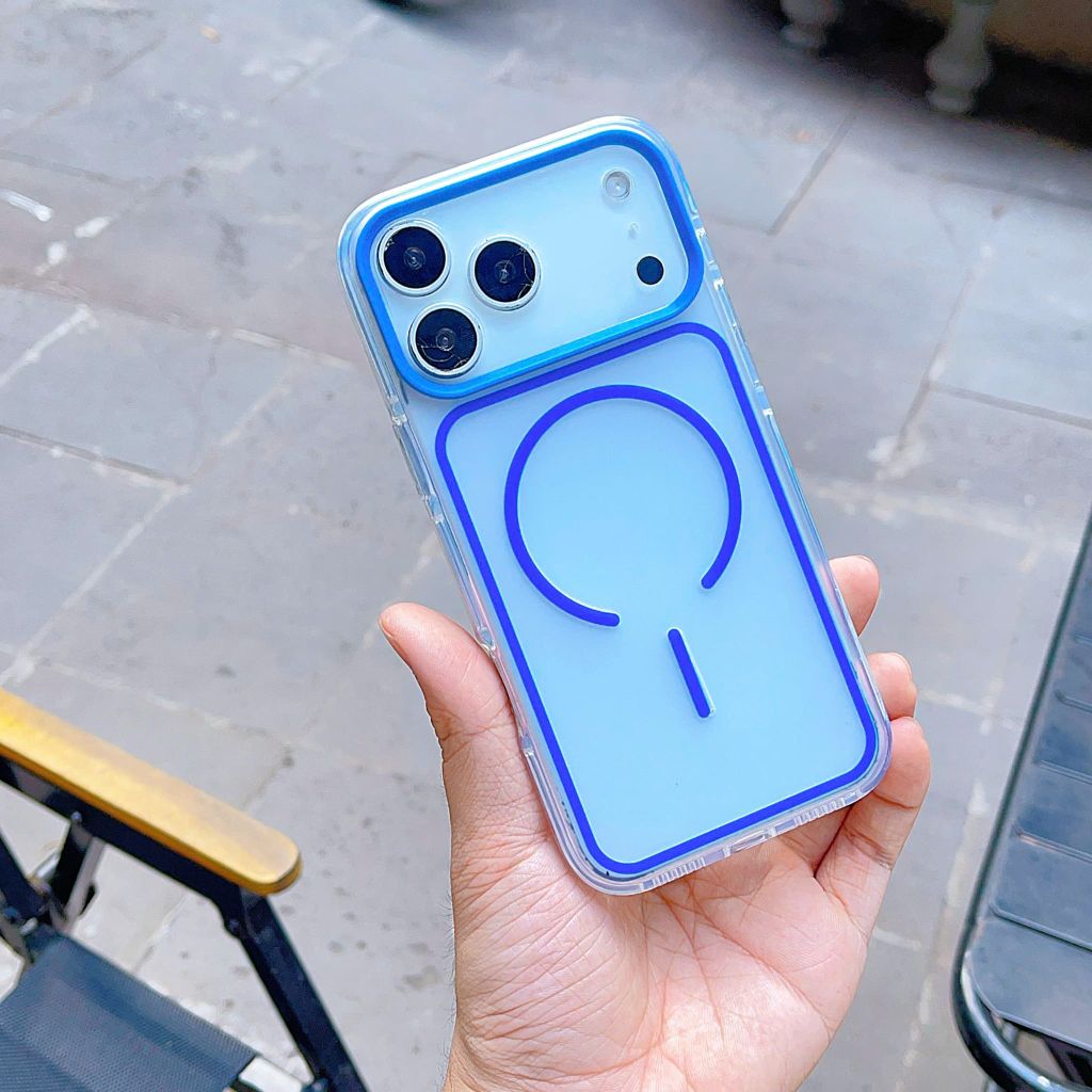 ** Ốp IP 17 Pro Max Likgus nhám Magsafe viền lưng và camera màu