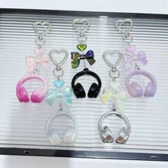 ** Móc khóa headphone phong cách màu hologram