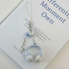 ** Dây đeo điện thoại headphone phong cách màu hologram