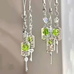 ** Móc khóa cỏ bốn lá thẻ bài chìa khóa