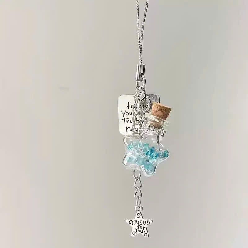 ** Dây đeo điện thoại lọ điều ước ngôi sao thẻ bài