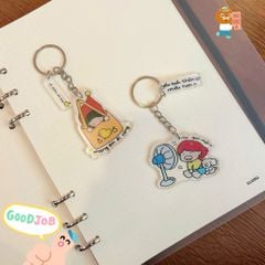 ** Móc khóa mica thông điệp in hình hoạt hình