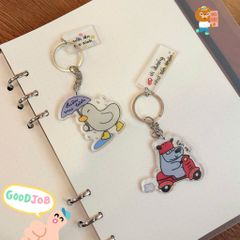 ** Móc khóa mica thông điệp in hình hoạt hình